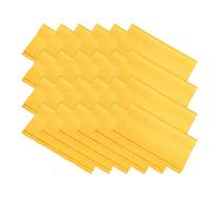 PATIKIL Lunettes Microfibre Nettoyage Tissu 7"x6", 24 Paquet Nettoyage Tissu Doux Suede Lingette Écran Tissu pour Caméra Lentille Écrans en Individuel Vinyle Pochette, Jaune