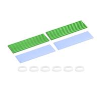 PATIKIL M.2 2280 Nvme SSD Dissipateur Thermique 70x22x3mm, 2 Set Radiateur Refroidisseur avec Pads Thermique/Ruban/Anneau en Caoutchouc pour Laptop Électronique CPU LED, Vert