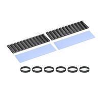 PATIKIL M.2 2280 Nvme SSD Dissipateur Thermique 70x22x3mm, 2 Set Radiateur Refroidisseur avec Pads Thermique/Ruban/Rondelle en Caoutchouc pour Laptop Électronique CPU LED, Noir