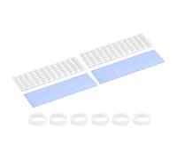 PATIKIL M.2 2280 Nvme SSD Dissipateur Thermique 70x22x3mm, 2 Set Radiateur Refroidisseur avec Pads Thermiques/Ruban Adhésif/Anneaux en Caoutchouc pour Laptop Électroniques CPU LED, Argent