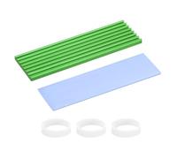 PATIKIL M.2 2280 Nvme SSD Dissipateur Thermique 70x22x3mm,Radiateur Refroidisseur avec Pads Thermiques/Ruban Adhésif/Anneau en Caoutchouc pour Ordinateur Portable Électronique CPU LED,Vert