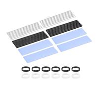 PATIKIL M.2 2280 Nvme SSD Dissipateur Thermique 70x22x3mm, Radiateur Refroidisseur avec Pads Thermiques/Ruban Adhésif/Anneau en Caoutchouc pour Laptop Électroniques CPU LED, Noir/Argent