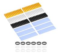 PATIKIL M.2 2280 Nvme SSD Dissipateur Thermique 70x22x6mm, Radiateur Refroidisseur avec Pâte Thermique/Ruban/Anneau en Caoutchouc pour Laptop Electronics CPU LED, Noir/Or/Argent