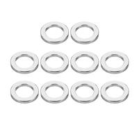 PATIKIL M10 Aluminium Espaceurs Rond,10 pcs Métal Espaceur Aluminium 10.2mm ID x 16mm OD x 2mm L Épaisseur Aluminium Espaceur Vis Entretoise pour 3/8" M10 Vis à Boulons