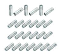 PATIKIL M10 Ancres Drop-In, 25 Pcs Ancres À Béton Canelées Solides En Acier Carbone Zingué Boulons À Expansion Forcée Interne Pour Béton Solide Plaque De Plâtre, Argent