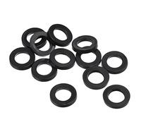 PATIKIL M10 Caoutchouc Plat Rondelle, 12 Paquet 10mm ID 16mm OD Étanchéité Entretoise Joint Anneau pour Robinet Tuyau Eau Tuyau Fixation Boulon,Noir