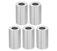 PATIKIL M10 Entretoises en Aluminium, 5 Pièces Entretoise Métallique en Aluminium 3/8" ID x 3/4" OD x 1-5/16" L Entretoise en Aluminium Vis de Support Ronde pour Vis 3/8" Ou M10, Argenté