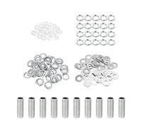 PATIKIL M10 Filetage 3cm Lampe Tige Filetée Trousse avec Écrous Blocage Rondelles, Assortiment de Fixations pour Lustre Plafond Luminaire Bricolage, Placage Zinc