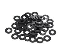 PATIKIL M10 Nylon Plat Rondelle, 100 Paquet 10mm ID 20mm OD Étanchéité Espaceur Joint Anneau pour Robinet Tuyau Eau Tuyau Fixation Boulon,Noir