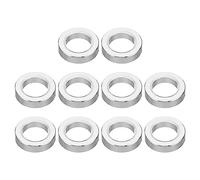 PATIKIL M10 Rond Aluminium Espaceurs,10 pcs Métal Espaceur Aluminium 10.2mm ID x 16mm OD x 4mm L Épaisseur Aluminium Espaceur Vis Entretoise pour 3/8" M10 Vis à Boulons