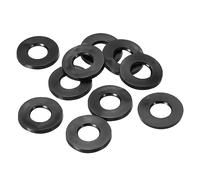 PATIKIL M10 Rondelle Plate Caoutchouc, 10 Paquet 10 mm ID 20 mm OD 2mm Épais Étanchéité Espaceur Joint Anneau pour Robinet Tuyau Eau Tuyau Fixation Boulon, Noir