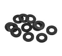PATIKIL M10 Rondelle Plate Caoutchouc, 12 Paquet 10mm ID 20mm OD Étanchéité Entretoise Joint Anneau pour Robinet Tuyau Eau Tuyau Fixation Boulon,Noir