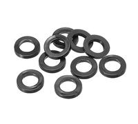 PATIKIL M10 Rondelle Plate Caoutchouc, 40 Paquet 10 mm ID 16 mm OD 2.5mm Épais Étanchéité Espaceur Joint Anneau pour Robinet Tuyau Eau Tuyau Fixation Boulon, Noir