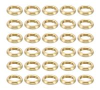 PATIKIL M10x1 Laiton Rond Contre-écrou, 30 Paquet Plat Roue Anneau Serrure Écrou Lisse Surface Décoratif pour Meubles et Lumière, 3mm Hauteur