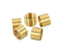 PATIKIL M14 à M12 Filetage Adaptateur Manche Réduction Écrou, 5 Paquet 10mm Fileté Creux Tube Adaptateur Laiton Coupleur Connecteur Tube Raccord