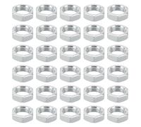 PATIKIL M14x1.0 Acier Hex Écrous, 50 Paquet Métrique Filetage Zinc Plaqué Fini Matériel Écrous Vis Boulon Fixations pour Lampes Machines Réparation 7mm Hauteur