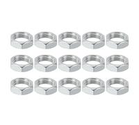 PATIKIL M18x1,5 Acier Hex Écrous, 15 Paquet Métrique Filetage Zinc Plaqué Fini Matériel Écrous Vis Boulon Fixations pour Lampes Machines Réparation 8mm Hauteur