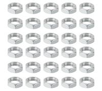 PATIKIL M18x1,5 Acier Hex Écrous, 30 Paquet Métrique Filetage Zinc Plaqué Fini Matériel Écrous Vis Boulon Fixations pour Lampes Machines Réparation 8mm Hauteur