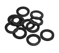 PATIKIL M20 Caoutchouc Plat Rondelle, 12 Paquet 20mm ID 30mm OD Étanchéité Entretoise Joint Anneau pour Robinet Tuyau Eau Tuyau Fixation Boulon,Noir