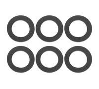 PATIKIL M20 Rondelle Plate En Silicone, 6 Pcs 20mm ID 30mm OD Rondelle Lisse Grommets Joint Torique D'Étanchéité Entretoise Pour Faucet Pipe Water Hose Shower Door Handles, Black