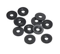 PATIKIL M3 Nylon Plat Rondelle, 12 Paquet 3mm ID 10mm OD Étanchéité Espaceur Joint Anneau pour Robinet Tuyau Eau Tuyau Fixation Boulon,Noir