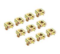 PATIKIL M4 Cage Écrous Carbone Acier Zinc Plaqué pour Server Grille Cabinets, Jaune Zinc Paquet 30