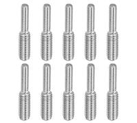 PATIKIL M4x0,7 à M6x1 Double Fin Fileté Goujon Vis Boulon, 10 Paquet 304 Inox Acier Tige Boulons Filetage Réducteur Adaptateur pour Meubles Matériel, 30mm Long