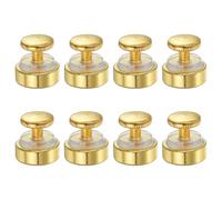 PATIKIL M4x0.7 Vis d'Écartement avec Entretoises, 8 Pcs 12mm Vis de Fixation Murales à Oreilles pour Panneaux et Miroirs en Verre Acrylique, Doré