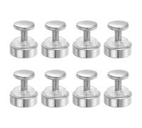 PATIKIL M4x0.7 Vis d'Écartement avec Entretoises, 8 Pcs 14.5mm Vis de Fixation Murales à Oreilles pour Panneaux et Miroirs en Verre Acrylique, Argenté