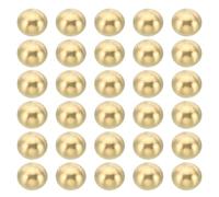 PATIKIL M4x10mm Écrou Borgne Filetés, 30 Pcs Cache Ecrou Décoratifs en Forme de Boule de Laiton pour Lampe, Éclairage de Meubles ou Projet de Bricolage