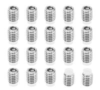 PATIKIL M4x5mm Nylon Pointe Sans-tête Vis, 20 Paquet Métrique Hex Douille Tête Coupe pointe Anti Glissement Ensemble Vis Interne Hex Matériel d'entraînement, 304 Inox Acier