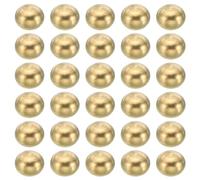 PATIKIL M4x7.5mm Écrou Borgne Filetés, 30 Pcs Cache Ecrou Décoratifs en Forme de Boule de Laiton pour Lampe, Éclairage de Meubles ou Projet de Bricolage