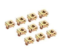 PATIKIL M5 Cage Écrous Carbone Acier Zinc Plaqué pour Server Grille Cabinets, Jaune Zinc Paquet 30