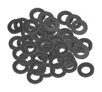 PATIKIL M5 Joint Plat En Caoutchouc, 120 Pièces 5mm DI 12mm DE 1mm Épais Joint D'étanchéité Espaceur Anneau Pour Robinet Tuyau Raccord Boulon, Noir