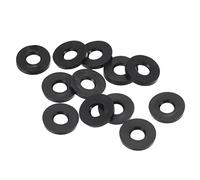 PATIKIL M5 Rondelle Plate Caoutchouc, 12 Paquet 5mm ID 11mm OD Étanchéité Entretoise Joint Anneau pour Robinet Tuyau Eau Tuyau Fixation Boulon,Noir