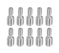 PATIKIL M5x0,8 à M8x1,25 Double Fin Fileté Goujon Vis Boulon, 10 Paquet 304 Inox Acier Tige Boulons Filetage Réducteur Adaptateur pour Meubles Matériel, 20mm Long