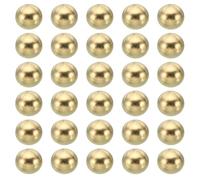 PATIKIL M5x10mm Écrou Borgne Filetés, 30 Pcs Cache Ecrou Décoratifs en Forme de Boule de Laiton pour Lampe, Éclairage de Meubles ou Projet de Bricolage
