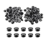 PATIKIL M5x3mm Goujon En Plastique, 50 Ensembles Vis Chicago En Plastique Rivet À Presser Pour Cuir Albums Photos Scrapbook, Noir