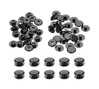PATIKIL M5x3mm Poste De Fixation En Plastique, 24 Ensembles De Rivets À Vis Chicago En Plastique Pour Albums Photos, Scrapbooks En Cuir, Bouton À Presser, Noir