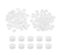 PATIKIL M5x3mm Rivet En Plastique, 50 Ensembles Rivet À Presser Bouton À Visser En Plastique Chicago Pour Cuir Album Photo Scrapbook, Blanc