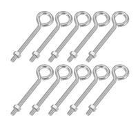 PATIKIL M5x50mm Anneaux À Vis, 10 Pcs Anneaux À Vis En Acier Carbone Avec Écrou Pour La suspendu Ou La Fixation De Câbles Argent