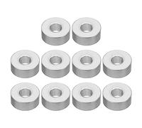 PATIKIL M6 Aluminium Espaceurs Rond, 10 pcs Métal Espaceur Aluminium 6.2mm ID x 15mm OD x 6mm L Épaisseur Aluminium Espaceur Vis Écarteur pour 1/4" ou M6 Vis Boulons