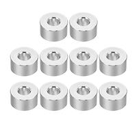 PATIKIL M6 Aluminium Espaceurs Rond, 10 pcs Métal Espaceur Aluminium 6.2mm ID x 15mm OD x 8mm L Épaisseur Aluminium Espaceur Vis Écarteur pour 1/4" ou M6 Vis Boulons