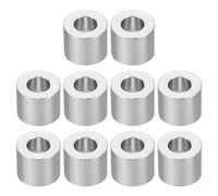 PATIKIL M6 Aluminium Espaceurs Rond, 10pcs Métal Espaceur Aluminium 6.2mm ID x 12mm OD x 10mm L Épaisseur Aluminium Espaceur 1/4en ID Vis Écarteur pour 1/4" ou M6 Vis Boulons