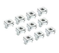 PATIKIL M6 Cage Écrous Carbone Acier Zinc Plaqué pour Server Grille Cabinets, Argenté Paquet 30