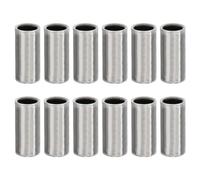 PATIKIL M6 Entretoises en Acier, 12 Pcs Métal Entretoises Acier 6,2mm ID x 8mm OD x 18mm L Vis d'Espacement Ronde en Acier au Carbone pour 1/4" ou M6 Boulons à Vis