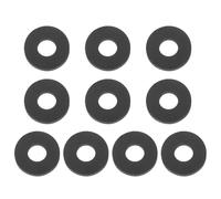 PATIKIL M6 Joint Plat En Silicone, 10 Pcs 6mm ID 12mm OD Rondelle Plate Bague D'étanchéité O-Ring Espaceur Pour Robinet Tuyau D'eau Poignée De Porte De Douche, Noir