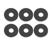 PATIKIL M6 Joint Plat En Silicone, 6 Pcs 6mm ID 30mm OD Rondelle Plate Grommets O-Ring Joint D'étanchéité Espaceur Pour Robinet Tuyau D'eau Poignée De Porte De Douche, Noir