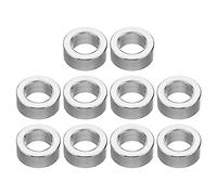 PATIKIL M6 Rond Aluminium Espaceurs, 10 pcs Métal Espaceur Aluminium 6.2mm ID x 10mm OD x 4mm L Épaisseur Aluminium Espaceur 1/4en ID Vis Écarteur pour 1/4" ou M6 Vis Boulons