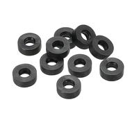 PATIKIL M6 Rondelle Plate Caoutchouc, 40 Paquet 6 mm ID 12 mm OD 4.5mm Épais Etanchéité Espaceur Joint Anneau pour Robinet Tuyau Eau Tuyau Fixation Boulon, Noir